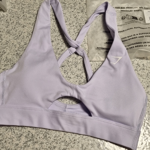 Gymshark Light Purple Peek-a-Boo Sports Bra - Picture 3 of 3